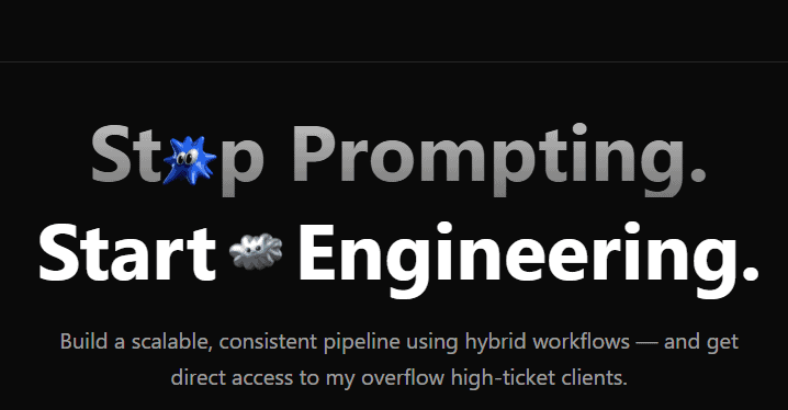 Andreis Ohneisser – The Visual System Build scalable pipeline with hybrid workflows for high-ticket clients.