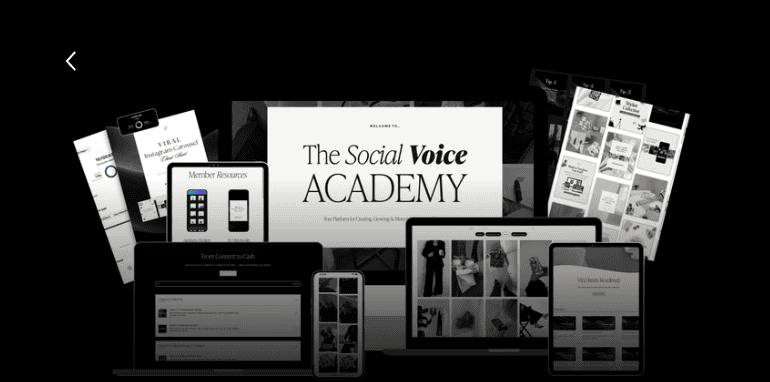 Caitlin Armstrong – The Social Voice Academy Digital platform for The Social Voice Academy with multiple devices.