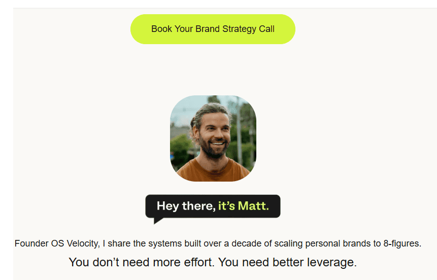 Matt Gray – FounderOS Velocity Book your brand strategy call with getWSOdownload for growth.