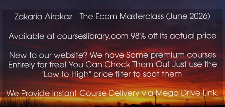 Zakaria Airakaz – ECOM Masterclass